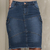 Saia Jeans Cargo Secretária Elegante e Verátil (Ref. 1206) - loja online