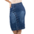 Saia Midi Jeans Azul com Elastano e Design Moderno (Ref. 1194)