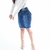 Saia Secretária Jeans Azul com Detalhe em Costura “X” (Ref. 1144A) - loja online