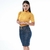 Saia Jeans Premium Secretária Moda Evangélica (Ref. 1097) - loja online