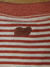 Down Jacquards® Cursivat Striped T-Shirt (Red) [Size G] - VANGARMENTS