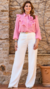 Camisa Chiffon Plissada Flor - loja online