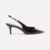 Scarpin Preto Couro Slingback Detalhe Metal AREZZO