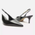 Scarpin Preto Couro Slingback Detalhe Metal AREZZO - Loja Fabi Gallo