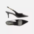 Scarpin Preto Couro Slingback Detalhe Metal AREZZO - loja online