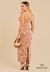 Conjunto Cropped + Saia Maxi Midi Nude Com Marrom PERFECT WAY - comprar online