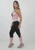 Cropped Detalhe Decote e Calça Legging Preto e Rosê Conjunto Fitness | REF: LX95 na internet