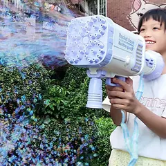 Arma de bolha mágica elétrica para crianças Gatlin Bubble Gun Machine, Bolhas - comprar online