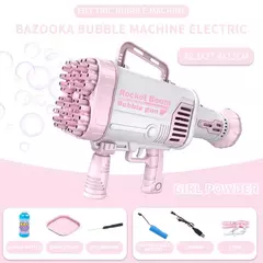 Arma de bolha mágica elétrica para crianças Gatlin Bubble Gun Machine, Bolhas - SB COMPANY