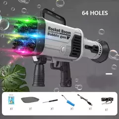 Arma de bolha mágica elétrica para crianças Gatlin Bubble Gun Machine, Bolhas na internet