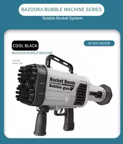 Imagem do Arma de bolha mágica elétrica para crianças Gatlin Bubble Gun Machine, Bolhas