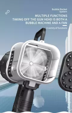 Arma de bolha mágica elétrica para crianças Gatlin Bubble Gun Machine, Bolhas na internet