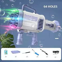 Arma de bolha mágica elétrica para crianças Gatlin Bubble Gun Machine, Bolhas na internet