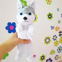 Husky cachorro brinquedo de pelúcia pelúcia boneca brinquedos caso lápis filh - SB COMPANY