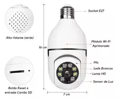 Câmera Ip Lâmpada Wifi Full Hd Visão Noturna Yoosee - comprar online