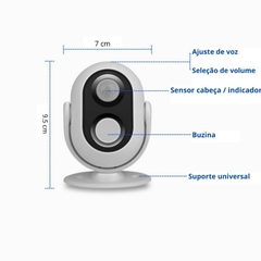 SENSOR DE PRESENCA 3 EM 1 INFRAVERMELHO MULTIFUNCIONAL COM ALERTA SONORO - loja online