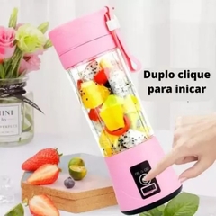 MINI LIQUIDIFICADOR MINI MIXER JUICER 6 LAMINAS RECARREGAVEL USB 380 ML - loja online