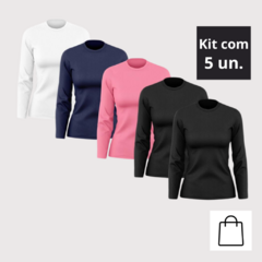 Kit 5 Camisetas Femininas UV PRO Manga Longa - comprar online