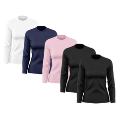 Kit 5 Camisetas Femininas UV PRO Manga Longa - loja online