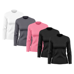 Kit 5 Camisetas Femininas UV PRO Manga Longa - loja online