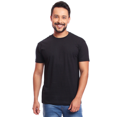 Camiseta Masculina Camisa Lisa 100% Algodão Premium Fio 30.1 COR:PRE - comprar online