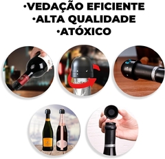 Tampa De Silicone A Vácuo Para Garrafa De Vinho (TAMPADEVINHO) - comprar online