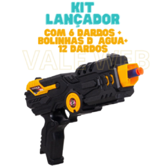 Lançador Pistola Arma Nerf Lança Dardos Bolinhas Gel 2 Em 1 - comprar online