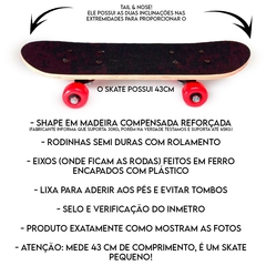 Skate Infantil Criança Skatinho de Verdade Shape em Madeira - Boneca (SKA-001-2 - comprar online