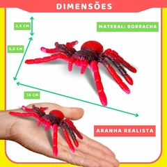 Aranha de Brinquedo Pegadinha Susto Borracha Realista - comprar online