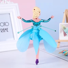 Boneca Frozen Elsa Voadora, Com Luz, Voa Na Mão Por Sensor