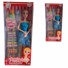 Boneca Infantil Estilo Barbie Fashion Com Diversos Acessórios