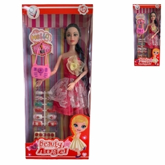 Boneca Infantil Estilo Barbie Fashion Com Diversos Acessórios