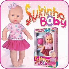 Boneca Sukinho Baby Com Mamadeira, Brinquedo Infantil, Menina - comprar online