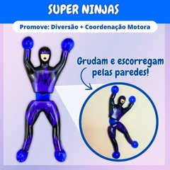 Boneco Que Gruda Na Parede 2 Ninja Geleca Brinquedo Infantil