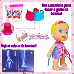 Brinquedo Boneca Dodói Gesso Molde c/ Acessórios E Massinha (BonecaDodoiGessoM