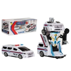 Brinquedo Infantil Carro Vira Robo Transformers C/ Luz E Som