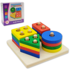 Brinquedo Infantil Educativo Blocos De Encaixar De Madeira - comprar online