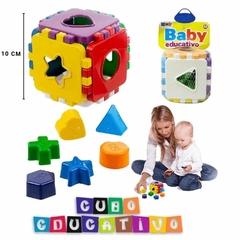 Cubo Didático Brinquedo Educativo, Monta E Desmonta, Encaixe e Desencaixe