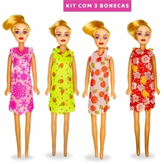 Kit 3 Bonecas Brinquedo Para Meninas - comprar online