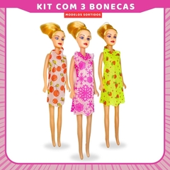 Kit 3 Bonecas Brinquedo Para Meninas - comprar online