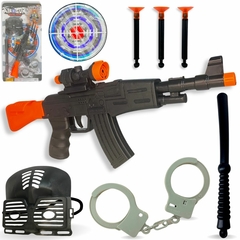 Kit Policial Infantil Com Algema, Arminha De Brinqued, Óculos