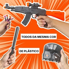 Kit Policial Infantil Com Algema, Arminha De Brinqued, Óculos