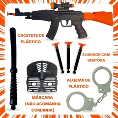 Kit Policial Infantil Com Algema, Arminha De Brinqued, Óculos