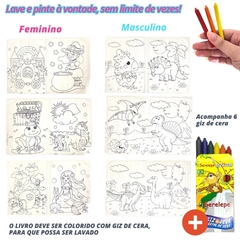 Livro de Colorir Lavável Com Giz De Cera Brinquedo Infantil na internet