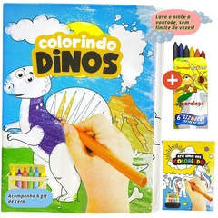 Livro de Colorir Lavável Com Giz De Cera Brinquedo Infantil na internet