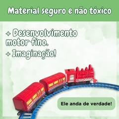 Trenzinho Elétrico Maquina Locomotiva C/ Trilho Vagões na internet