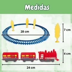 Trenzinho Elétrico Maquina Locomotiva C/ Trilho Vagões - loja online