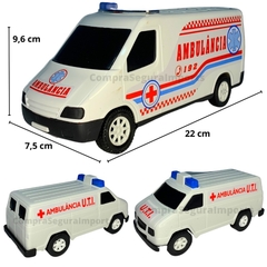 Carrinho De Brinquedo Bombeiro Resgate Polícia Ambulância