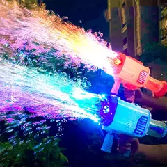 Arma de bolha mágica elétrica para crianças Gatlin Bubble Gun Machine, Bolhas - SB COMPANY