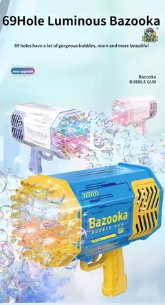 Arma de bolha mágica elétrica para crianças Gatlin Bubble Gun Machine, Bolhas - loja online